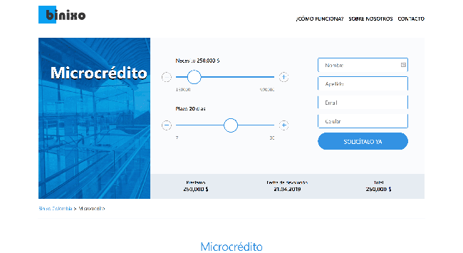 Binixo - Préstamo de hasta $900 000