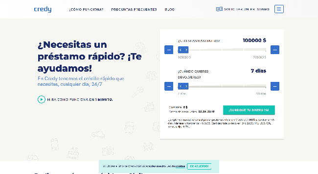 Credy - Préstamo de hasta $750 000