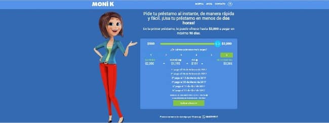 MoniK - Préstamo de hasta $2 000