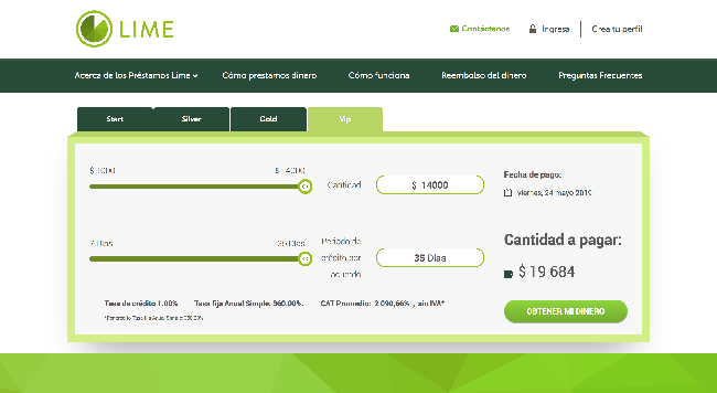 Lime - Préstamos hasta $14 000